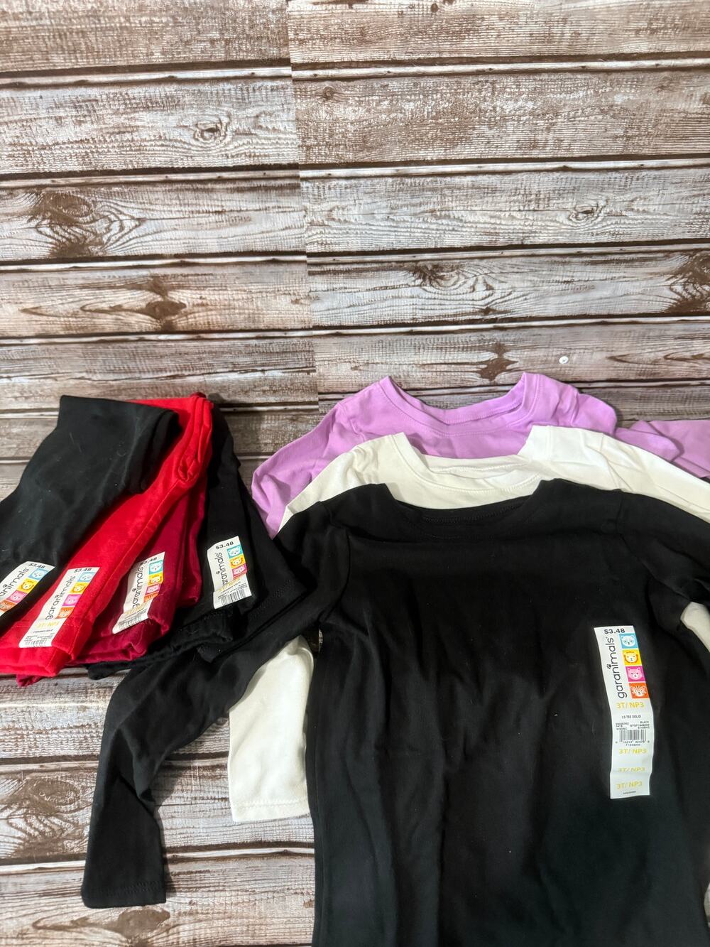 Garanimals 7 Pc Set 2T and 3T Leggings and Long Sleeve Shirts